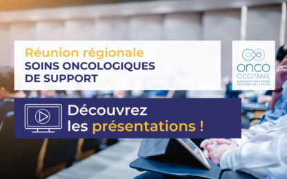 Réunion régionale Soins Oncologiques de Support, les présentations sont disponibles ! Réunion régionale Soins Oncologiques de Support, les présentations sont disponibles !