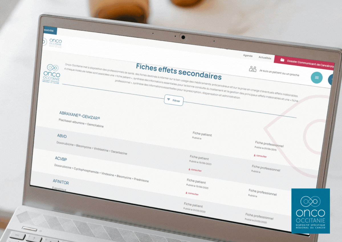 Mise à jour de la page « Fiches effets secondaires »