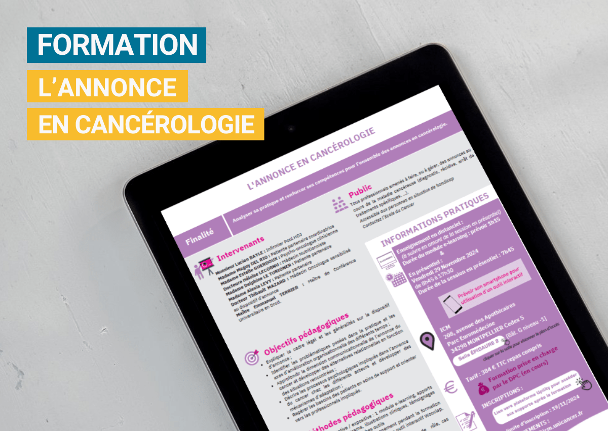 Formation : L’annonce en cancérologie