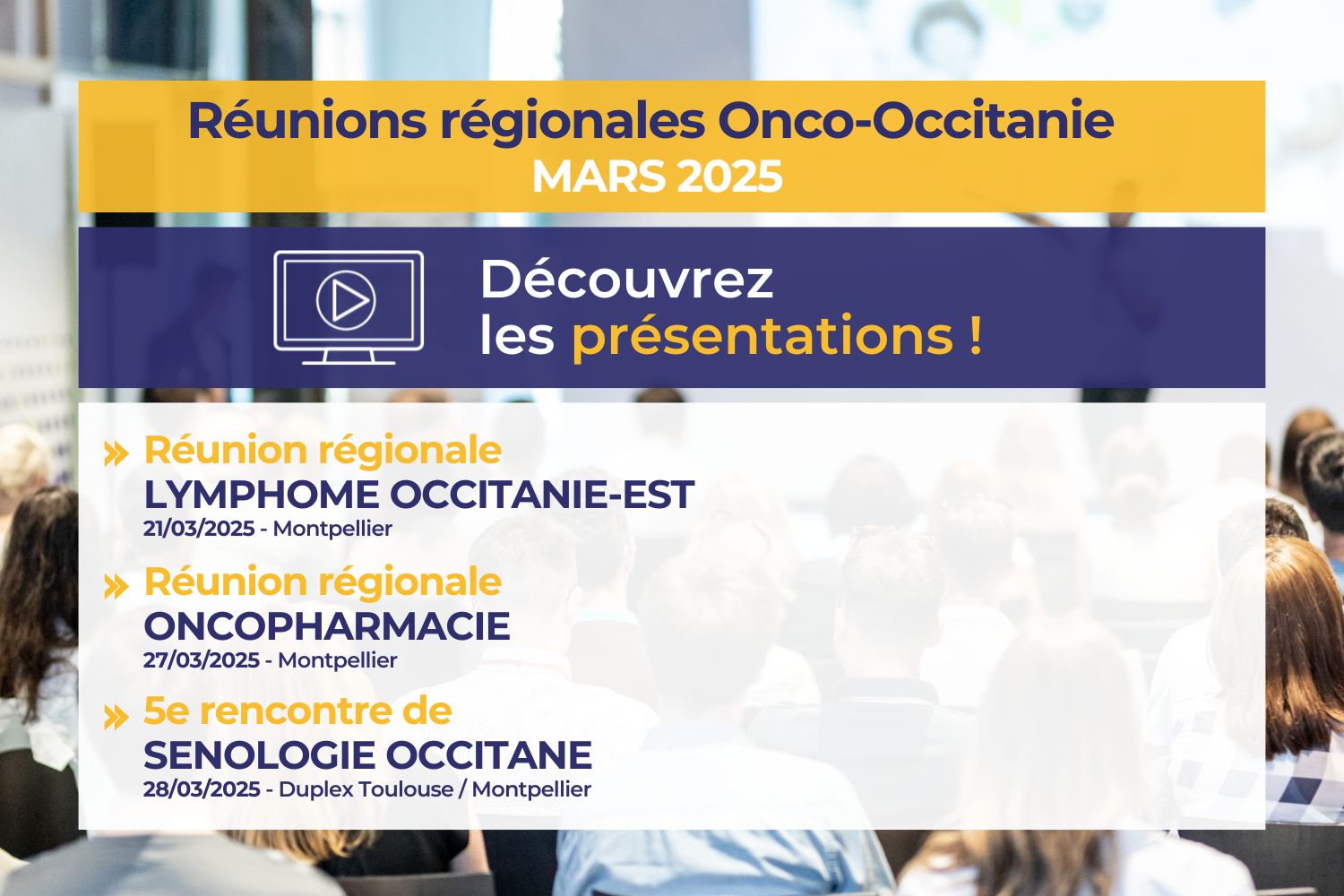 Les présentations des réunions régionales Onco-Occitanie mars 2025 sont disponibles !